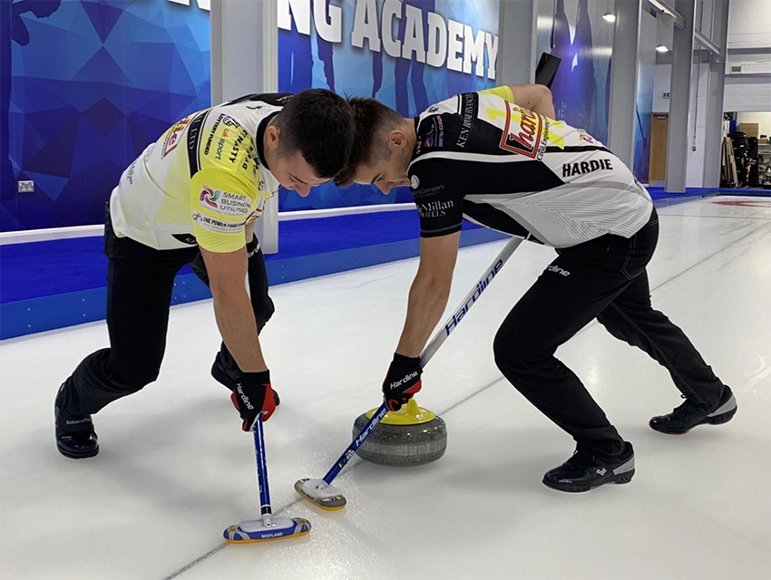 Hardline Mens Slim Fit Curling Trousers Black - Image 3